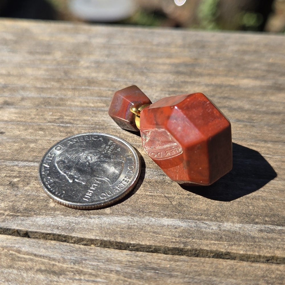 Mahogony Obsidian Hexagonal Crystal Bottle Essential Oil Aroma Therapy - Picture 4 of 6